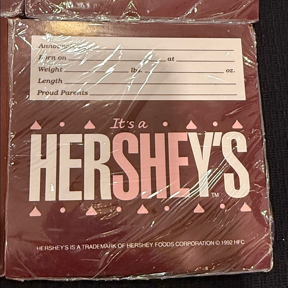 Hershey's Baby Announcement Cards